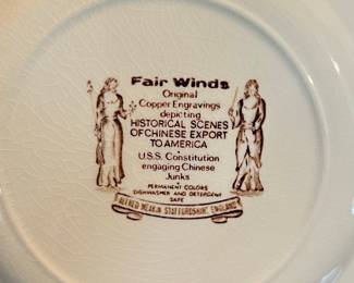 Alfred Meakin 'Fair Winds' Brown Transferware Dinnerware