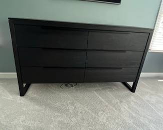Crate and Barrel 6 Drawer Dresser with slow close drawers (38" H x 20" D x 66" W)