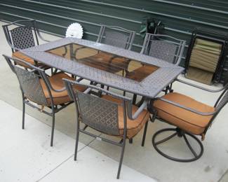 Patio Set with 6 Chairs