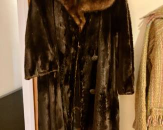 Shorn mink coat