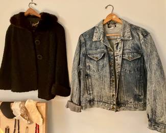 Vintage fur coats and acid wash
