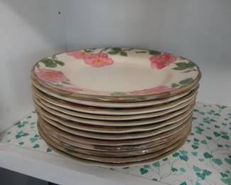 This stack are the newer Franciscian Desert Rose Plates (12)