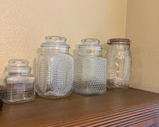 Fun clear storage jars