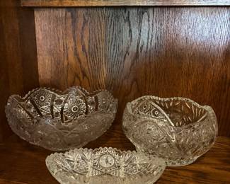 Fancy clear dishes