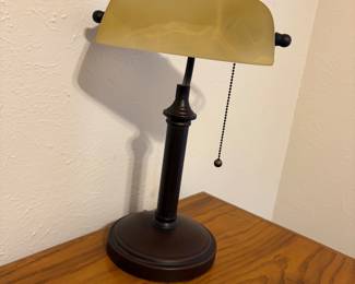 Gorgeous off white matte finish lawyers desk lamp