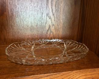 Clear fancy platter