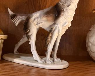 Shiny porcelain dog