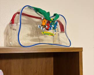 Clear crayons. Carrying bag