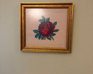 Beautiful needle point rose
