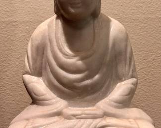 White marble Buddha new