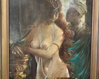Oil on wood signed