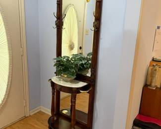 Pulaski, marble top, hall tree - beautiful!