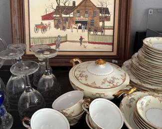 China, wine glasses, art