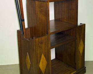 Deco Walnut Hall Stand
