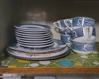 Currier and Ives Blue and White China