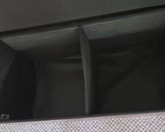 Collapsible Brown Storage Ottoman second image
