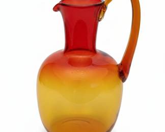 Blenko Amberina Pitcher and Tumbler Set