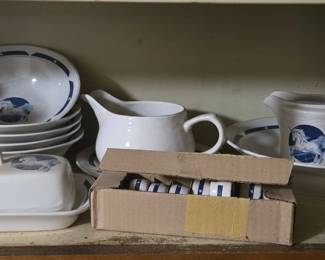 Vintage Tienshan Unicorn Dinnerware Set