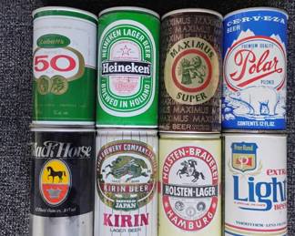 Assorted Vintage Beer Cans