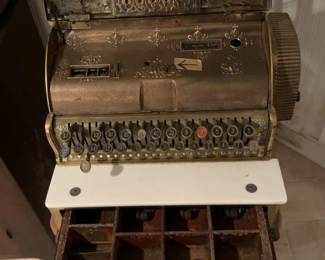 Antique National Cash Register Brass Model 346 - circa 1910 - As Is
