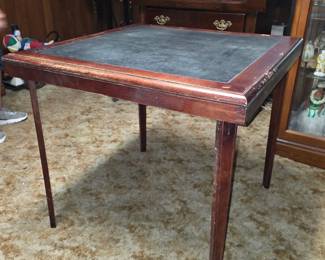 Folding card table