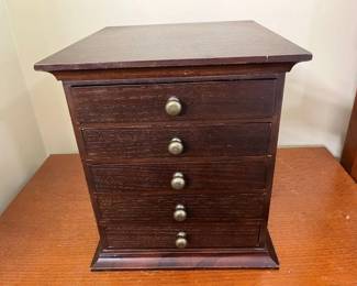 181 5Drawer Tabletop Jewelry Chest