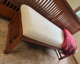 181 Mission Upholstered Boudoir Bench