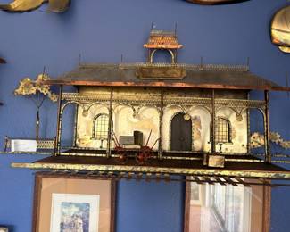 Curtis Jere ‘Train Station” metal sculpture 