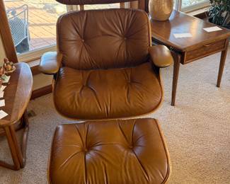 Plycraft chair and ottoman