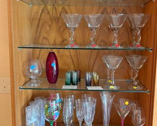 Assorted glassware