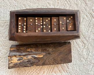 Handcrafted Ironwood dominoes set
