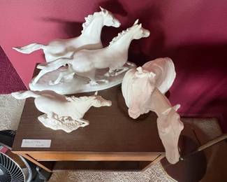 German porcelain horse figurines