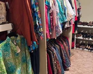 Blouses, dresses, pants, etc. 