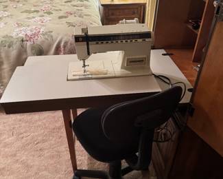 Upright Sewing Cabinet opened