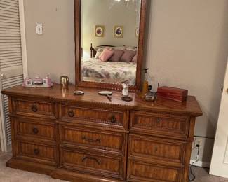 Solid wood triple dresser 