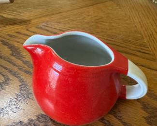 Vintage Red “Pert” Chinese Creamer by Hall