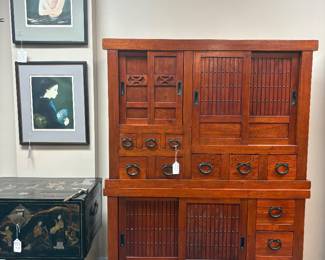 Japanese Mizuya Tansu (Kitchen Chest) 67"X45.5"