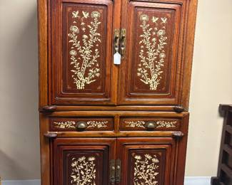 Bone Inlay Chinese Stacking Chest. Description on next photo