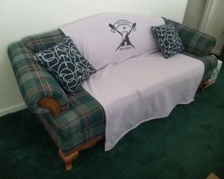 Plaid sleeper sofa