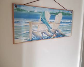 Beach chair art