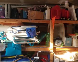 Garage stuff; beach chairs