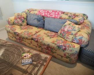 Floral couch by Bassett