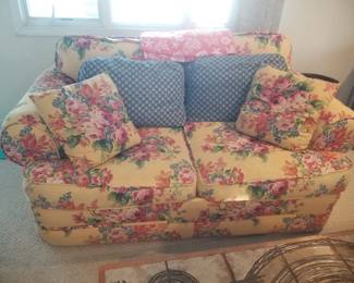 Floral loveseat by Bassett