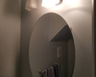 Mirror; vanity lights