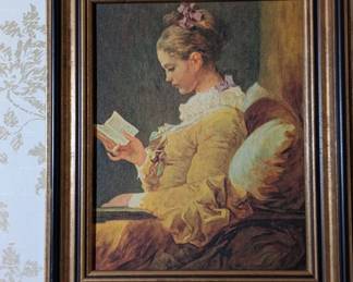 Reproduction of Jean-Honore Fragonard "Young Girl Reading"