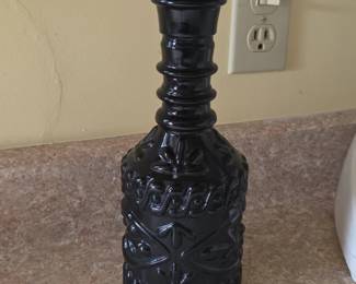 Vintage Jim Beam Black Glass Decanter