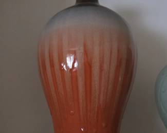 Orange Drip Glaze Vase