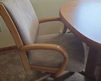 Oak Pedestal Dining Set second image