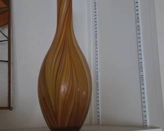 Murano Style Swirl Art Glass Vase