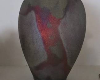 Iridescent Swirl Art Glass Vase
